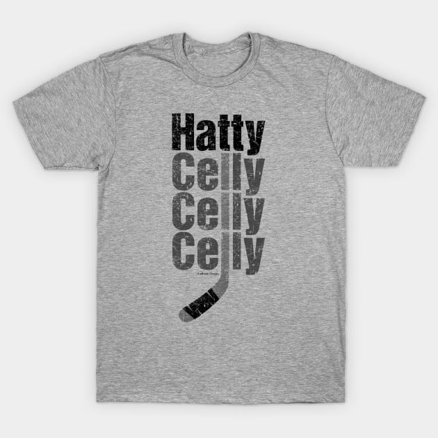 Celly Celly Celly - funny hockey celebration T-Shirt by eBrushDesign